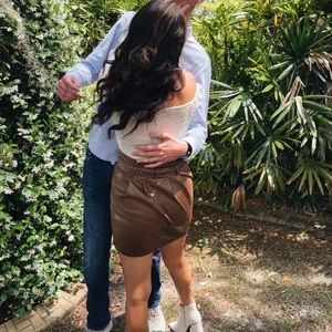 Kendall + Kylie Leather skirt